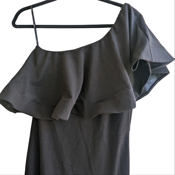 Lulu's So Amazed Black One Shoulder Maxi Dress - Picture 7 of 9